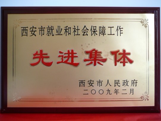 2009年2月，，被西安市当局评为西安市就业和社会保险工作先进集体